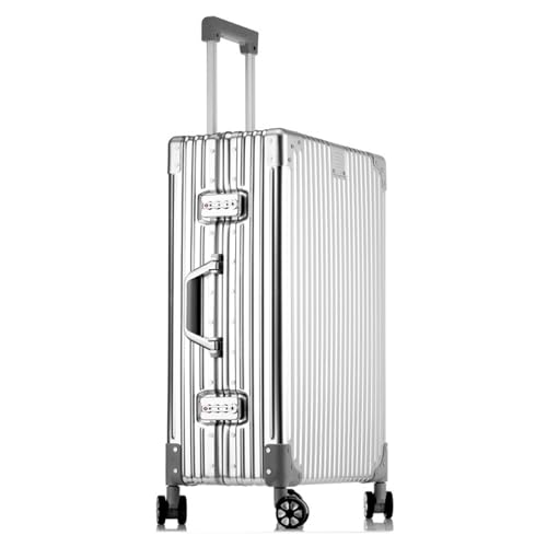 QIUYU2024 Reisekoffer mit Rollen Großraumkoffer Trolley-Koffer mit Aluminiumrahmen Passwortbox Boarding-Koffer Tragbarer Koffer Metallkoffer Multifunktionskoffer von QIUYU2024