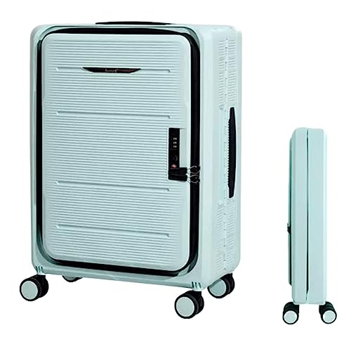 QIYIGS Faltbarer Koffer, Verstellbarer Bordtrolley, Frontlader-Koffer mit Schwenkrädern, geeignet für Geschäftsreisen von QIYIGS