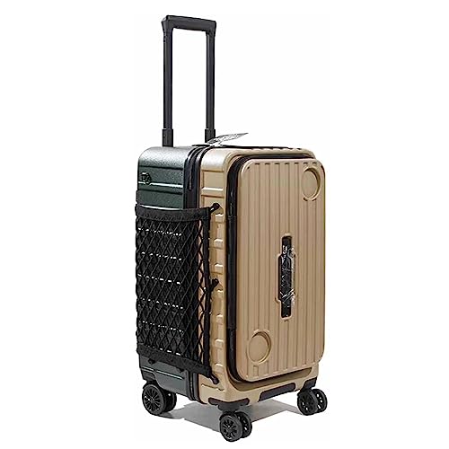 QIYIGS Großraumkoffer, Koffer mit doppelter Öffnung, mit Getränkehalter/TSA-Zahlenschloss, für Reisen geeignet von QIYIGS