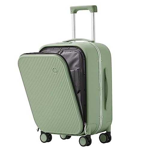 QIYIGS Handgepäckkoffer, Koffer mit Fronttasche auf Rädern, tragbarer, Verstellbarer Trolley-Koffer, geeignet für Reisen und Business von QIYIGS