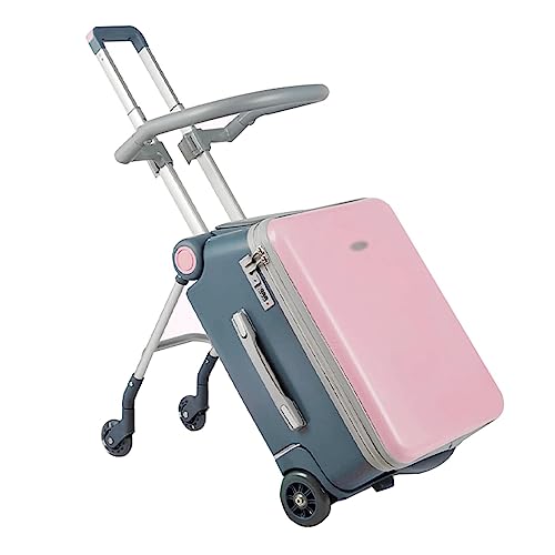 QIYIGS Sitzkoffer, Kleiner Fahrradkoffer für Kinder, tragbarer Trolley, geeignet für Reisen und Urlaub von QIYIGS