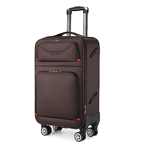 QIYIGS Tragbares Gepäck, Handgepäckkoffer aus Oxford-Stoff mit Rädern, einziehbarer Trolley-Koffer, geeignet für Flugreisen, Roadtrips von QIYIGS