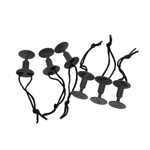 QIYUDUOLA 6 x Surfbrett-Seilstopfen mit Kordel, Surfbrett-Leine, Bein-Seilstopfen mit abnehmbarem Schlitz, Surfzubehör von QIYUDUOLA