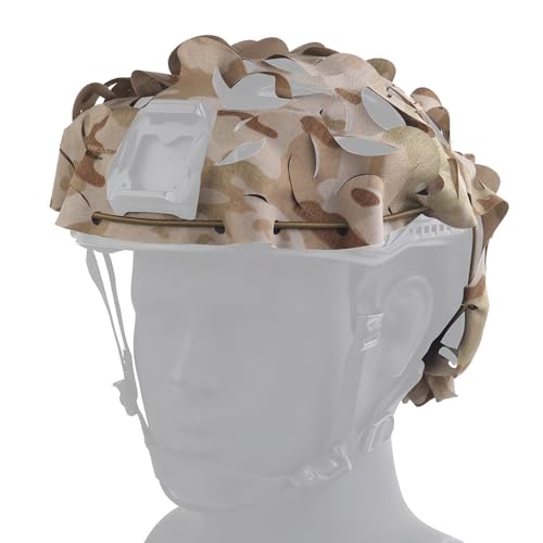 Camo Camouflage Tactical Helm Cover, Militärausrüstung Kampf Schnelle Helm Abdeckung für Paintball Jagd Shootingn Größe M/L von QJYZHAN