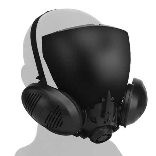 Cyberpunk Airsoft Maske, Abnehmbare Anti-Fog Linsen, Zwei Tragemodi, Techwear Futuristische Maske Cyberpunk Airsoft Maske, Abnehmbare Anti-Fog Linsen, Zwei Tragemodi, Techwear Futuristische Maske von QJYZHAN