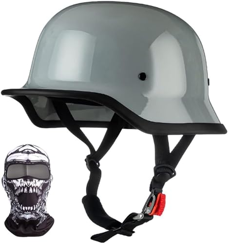 Retro Deutsche Motorrad Halbhelm Retro Halbschalenhelm mit DOT/ECE Genehmigt Vintage Offenem Helm Jet-Helm Für Männer Und Frauen Fahrrad Cruiser Chopper Moped Roller C,M=54-57CM Retro Deutsche Motorrad Halbhelm Retro Halbschalenhelm mit DOT/ECE Genehmigt Vintage Offenem Helm Jet-Helm Für Männer Und Frauen Fahrrad Cruiser Chopper Moped Roller C,M=54-57CM von QKBMFK