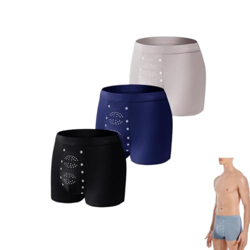 QKCQQTS 4 Stück Proplshove-Unterwäsche, Lisaonly Energetic Massage-Unterwäsche für Herren, große Slips, Boxershorts für Herren (3 Packs per Box-a,3XL(70-80kg)) von QKCQQTS