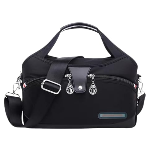 QKCQQTS Beautifuldeer Anti-Diebstahl-Handtasche für Damen, modische wasserdichte Anti-Diebstahl-Handtasche, Umhängetasche für Damen (Black,One Size) von QKCQQTS