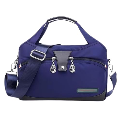 QKCQQTS Beautifuldeer Anti-Diebstahl-Handtasche für Damen, modische wasserdichte Anti-Diebstahl-Handtasche, Umhängetasche für Damen (Blue,One Size) von QKCQQTS