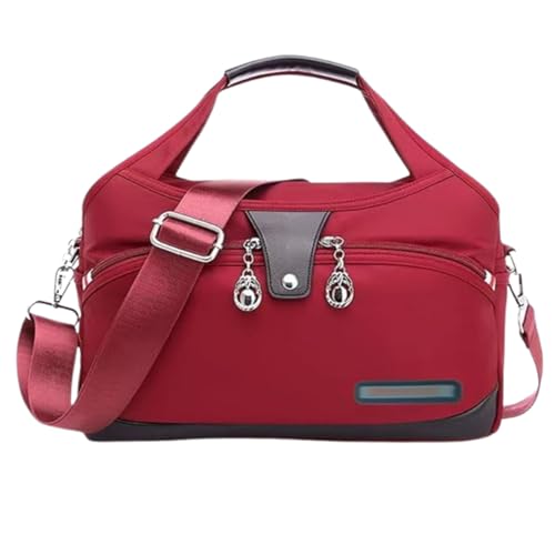 QKCQQTS Beautifuldeer Anti-Diebstahl-Handtasche für Damen, modische wasserdichte Anti-Diebstahl-Handtasche, Umhängetasche für Damen (red,One Size) von QKCQQTS