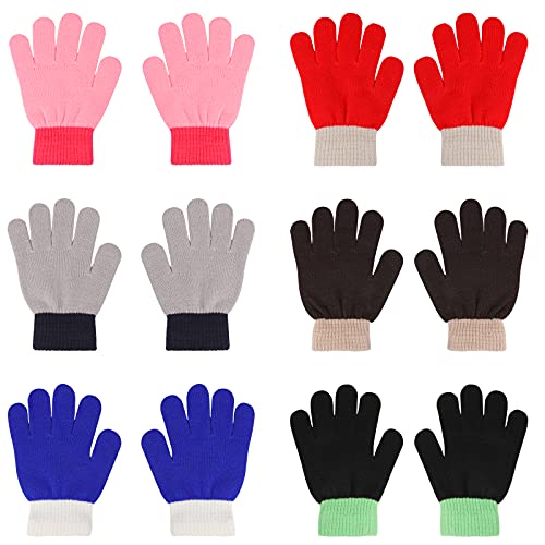 QKURT 6 Paare Toddler Stretch Vollfinger Handschuhe, Winter Unisex Kinder winterhandschuhe Little Boys Soft Strickhandschuhe Fäustlinge Kinder winterhandschuhe für 5-12 Jahre alte Kinder QKURT 6 Paare Toddler Stretch Vollfinger Handschuhe, Winter Unisex Kinder winterhandschuhe Little Boys Soft Strickhandschuhe Fäustlinge Kinder winterhandschuhe für 5-12 Jahre alte Kinder von QKURT