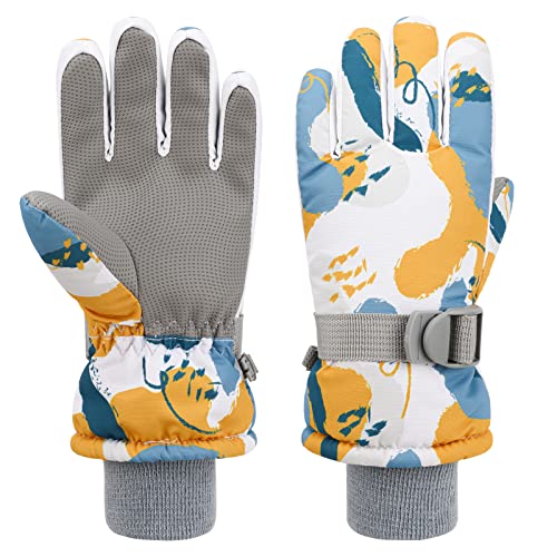 QKURT Kinder Skihandschuhe, Mädchen Snowboard Handschuhe Winddichte Handschuhe mit vollem Finger Graffiti Schneehandschuhe mit Doppelschichtverdickung für 5-11 Jahre QKURT Kinder Skihandschuhe, Mädchen Snowboard Handschuhe Winddichte Handschuhe mit vollem Finger Graffiti Schneehandschuhe mit Doppelschichtverdickung für 5-11 Jahre von QKURT