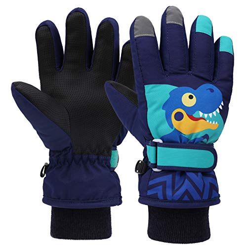 QKURT Kinder Skihandschuhe, Snowboard Handschuhe Schneehandschuhe wasserdichte und Winddichte Winter Fäustlinge Mädchen und Jungen Skifahren Snowboard Reiten Laufen Wandern Radfahre, Dunkelblau,L QKURT Kinder Skihandschuhe, Snowboard Handschuhe Schneehandschuhe wasserdichte und Winddichte Winter Fäustlinge Mädchen und Jungen Skifahren Snowboard Reiten Laufen Wandern Radfahre, Dunkelblau,L von QKURT