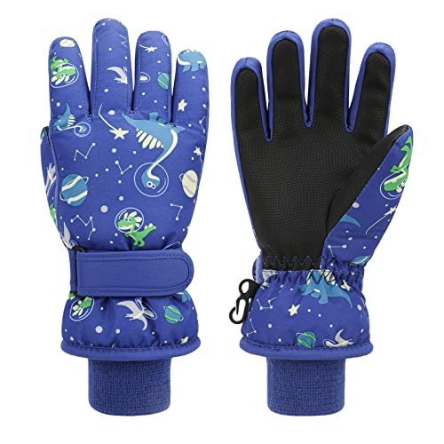 QKURT Ski Handschuhe für Kinder, wasserdichte Schnee Handschuhe, Winter Warme Fleece Handschuhe, Dinosaurier Kinder Handschuhe für Schlitten Snowboard Skifahren für Jungen und Mädchen gealtert 2-6 QKURT Ski Handschuhe für Kinder, wasserdichte Schnee Handschuhe, Winter Warme Fleece Handschuhe, Dinosaurier Kinder Handschuhe für Schlitten Snowboard Skifahren für Jungen und Mädchen gealtert 2-6 von QKURT