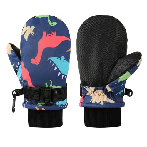 QKURT Skihandschuhe für Kinder, wasserdichte Schneehandschuhe für den Winter, Kinder-Skihandschuhe mit Dinosauriermuster für 2-8 Jahre alte Jungen und Mädchen QKURT Skihandschuhe für Kinder, wasserdichte Schneehandschuhe für den Winter, Kinder-Skihandschuhe mit Dinosauriermuster für 2-8 Jahre alte Jungen und Mädchen von QKURT