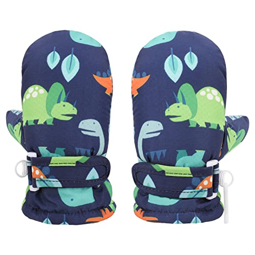 QKURT Winter wasserdichte Kinderhandschuhe, Winddichte Kinderhandschuhe für kaltes Wetter, Dinosaurier-Handschuhe für Jungen und Mädchen im Alter von 1–4 Jahren, M: 1–2 Jahre, L: 2–4 Jahre QKURT Winter wasserdichte Kinderhandschuhe, Winddichte Kinderhandschuhe für kaltes Wetter, Dinosaurier-Handschuhe für Jungen und Mädchen im Alter von 1–4 Jahren, M: 1–2 Jahre, L: 2–4 Jahre von QKURT
