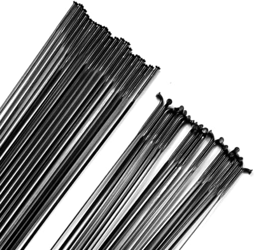 QLLHDL J Curved Bicycle Spokes,Stainless Steel Bicycle Spokes, 10pcs Stainless Steel Strut 14G Spokes Black Lightweight 204-302mm Length W/Splices(278mm) von QLLHDL