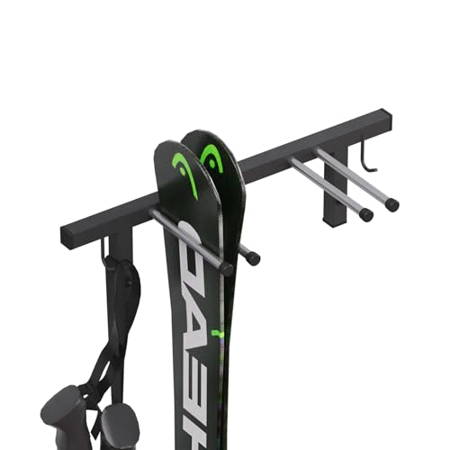 QLS Skihalterung Wand Skihalter für 2 Paare 44 cm Nordic Walking Trekking Stöcke Skiträger Hakenleiste mit schützender Gummierung zur platzsparenden Aufbewahrung S3 2 QLS Skihalterung Wand Skihalter für 2 Paare 44 cm Nordic Walking Trekking Stöcke Skiträger Hakenleiste mit schützender Gummierung zur platzsparenden Aufbewahrung S3 2 von QLS