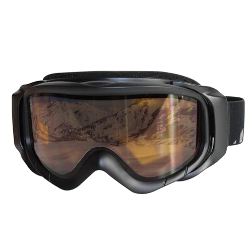 QMBasic Skibrille Snowboardbrille 100% UV Schutz Anti Fog Wintersport Alpin Snowboard Damen Herren für Skihelm (Vollrahmen schwarz - Wechseloptik - Filter S2/S3) QMBasic Skibrille Snowboardbrille 100% UV Schutz Anti Fog Wintersport Alpin Snowboard Damen Herren für Skihelm (Vollrahmen schwarz - Wechseloptik - Filter S2/S3) von QMBasic
