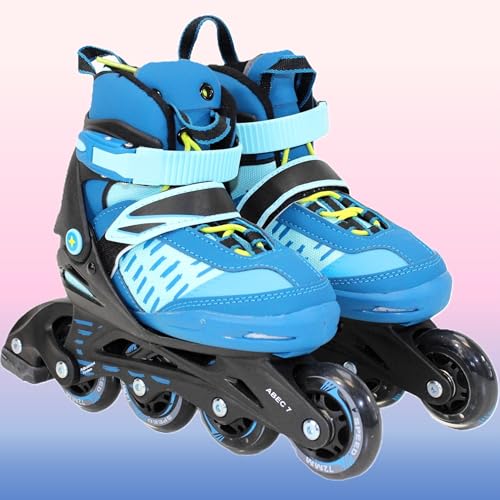 Trendy Softboot Inliner 29-33 Inline Skates Türkis 5in1; 5-Fach längen- und weitenverstellbar Mädchen Girls Trendy Softboot Inliner 29-33 Inline Skates Türkis 5in1; 5-Fach längen- und weitenverstellbar Mädchen Girls von QMBasic