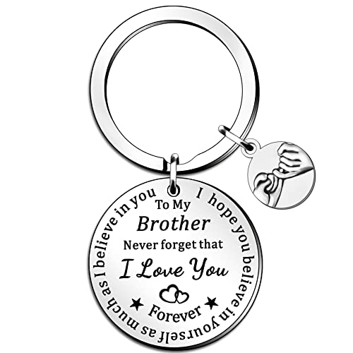 QMVMV Personalisierbarer inspirierender Bruder-Stammbaum-Schlüsselanhänger, Geschenke von Schwester Brüdern zum Geburtstag, Weihnachten, Schlüsselanhänger mit Gravur "Never Forget That I Love You" QMVMV Personalisierbarer inspirierender Bruder-Stammbaum-Schlüsselanhänger, Geschenke von Schwester Brüdern zum Geburtstag, Weihnachten, Schlüsselanhänger mit Gravur "Never Forget That I Love You" von QMVMV