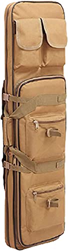 Rifle Bag Case, Futteral Langwaffen Durchgehender Reißverschluss Taktische Gewehrtasche Oxford Stoff Soft Air Rifle Gun Carry Case, Tragbare Waffentasche Zum Angeln Brown,120CM von QMZDXH