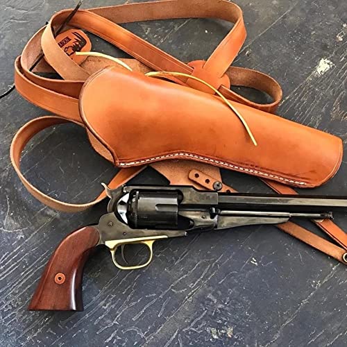 Verstellbares Mittelalterliches PU-Leder Pistolenholster Universal Retro Revolver Holster Mit Kugelgürtel Western Cowboy Taktischer Pistolenhalter Für Damen Und Herren,Braun B Verstellbares Mittelalterliches PU-Leder Pistolenholster Universal Retro Revolver Holster Mit Kugelgürtel Western Cowboy Taktischer Pistolenhalter Für Damen Und Herren,Braun B von QMZDXH