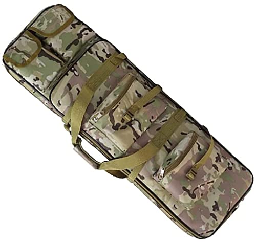 Waffentasche Gun Bag Futteral Gewehrtasche, Double Rifle Bag Mit Pouches Compartments, Futteral Langwaffen Waffentasche Gewehrtasche, Zum Angeln, Jagen, Schießsport Camouflage,120CM von QMZDXH