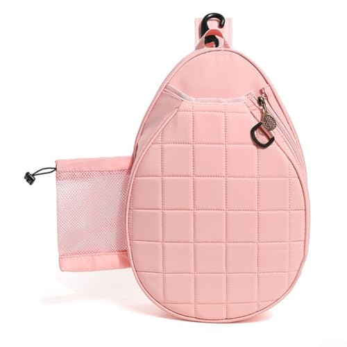 QOXEZY Stilvoller Crossbody-Sport-Rucksack für Tennisausrüstung und Zubehör im Freien, Rosa von QOXEZY