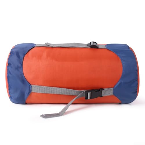 Wasserdichter Kompressionssack für Camping-Schlafsack, ein Muss für Outdoor-Enthusiasten (L Orange) von QOXEZY