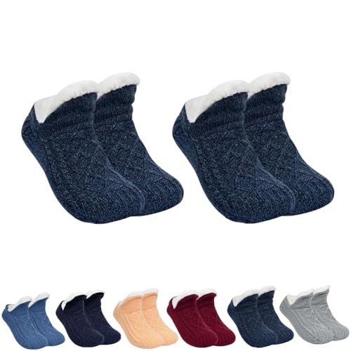 Admissioni Thermosocken, Admissioni Indoor-Thermosocken, Fleece-gefütterte Thermo-Hausschuhsocken, Wintersocken für Zuhause von QPASRLAL