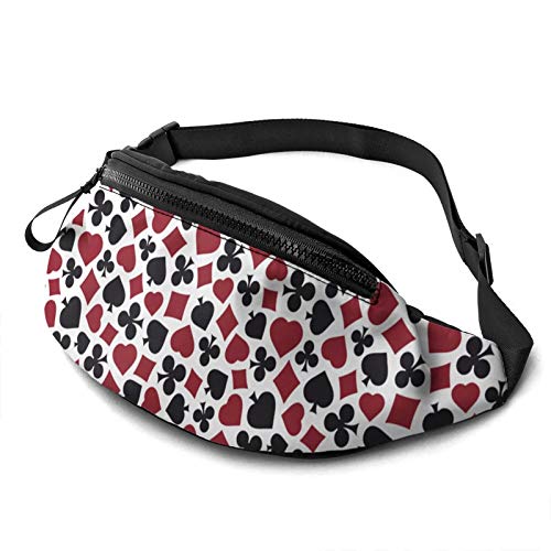 Coole Poker Spielkarten Muster Bauchtasche Gürteltaschen für Damen & Herren, lässige Gürteltasche Umhängetasche mit verstellbarem Riemen für Outdoor Laufen Wandern Coole Poker Spielkarten Muster Bauchtasche Gürteltaschen für Damen & Herren, lässige Gürteltasche Umhängetasche mit verstellbarem Riemen für Outdoor Laufen Wandern von QQIAEJIA