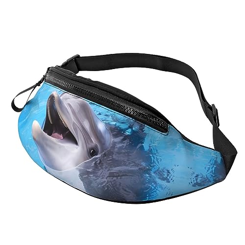 Delfin-Bauchtasche für Damen und Herren, verstellbarer Gürtel, lässige Brusttasche, Bauchtasche für Reisen, Sport, Laufen, Wandern, Hüfttaschen, Schwarz , Einheitsgröße Delfin-Bauchtasche für Damen und Herren, verstellbarer Gürtel, lässige Brusttasche, Bauchtasche für Reisen, Sport, Laufen, Wandern, Hüfttaschen, Schwarz , Einheitsgröße von QQLADY