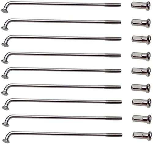 QQY 10G Speichen Bike Speichen 20pcs 10G Speichen mit 12mm Nippel 45-220mm Fahrrad Speichen für E-Bike Motorrad (220mm) von QQY