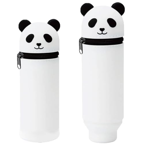 QRKPVHD Kawaii Federmäppchen aus Weichem Panda Silikon, Schlampermäppchen und Stifteköcher 2 in 1, Schön Stehendes Mäppchen, Mäppchen Cartoon Bleistifthalter für Schülerin Teenager QRKPVHD Kawaii Federmäppchen aus Weichem Panda Silikon, Schlampermäppchen und Stifteköcher 2 in 1, Schön Stehendes Mäppchen, Mäppchen Cartoon Bleistifthalter für Schülerin Teenager von QRKPVHD