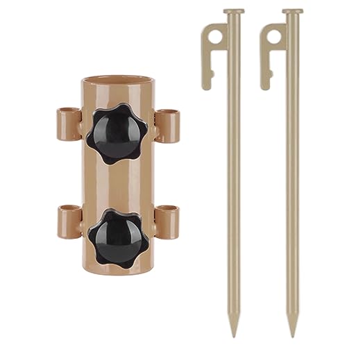 Baldachin Stange Festrohr Ständer mit Zeltheringen Outdoor Markise Rod Bracket Zelthalter Rohr für Camping Angeln Wandern Camping Zelt Rutenhalter Winddicht Outdoor Zelt Zubehör Wandern Angeln Zelt von QRONCES