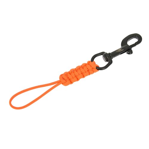 QRONCES BCD Seil Lanyard Outdoor Klettern Anti-Verlust-Sicherheitsseil Tauchen Edelstahl Ended Bolts Snap Buckle Metallclip Haken Edelstahl Sicherheitsclip von QRONCES