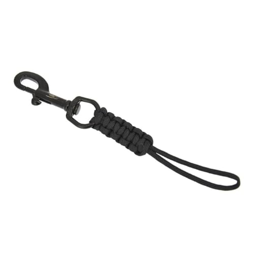 QRONCES BCD Seil Lanyard Outdoor Klettern Anti-Verlust-Sicherheitsseil Tauchen Edelstahl Ended Bolts Snap Buckle Metallclip Haken Edelstahl Sicherheitsclip von QRONCES