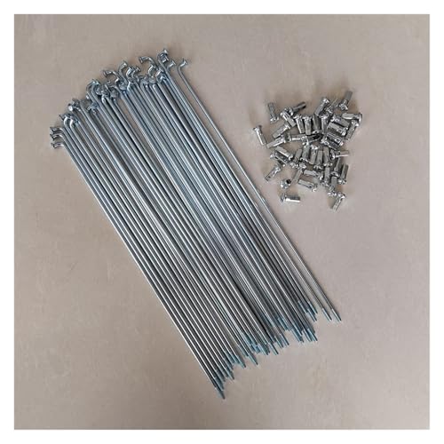 QSCTYG Fahrradspeichen 12G Durchmesser 2,5mm Elektrische Fahrrad Speichen Länge 170-305mm Stahl 40PCS mit Nippel(190mm) von QSCTYG