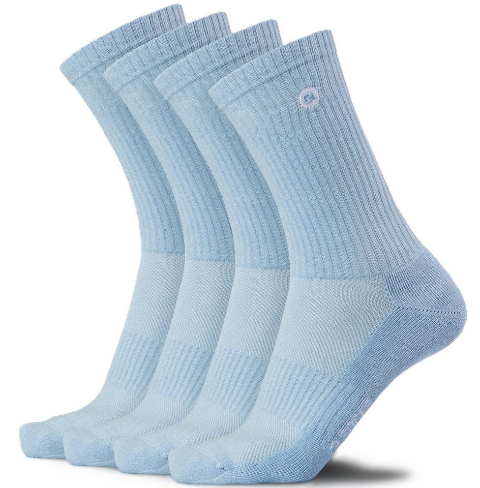 QSOCKS Sportsocken Premium Tennissocken gepolstert für Damen und Herren (Packung, 4 Paar) aus doppelt verstärktem Bio-Baumwollgarn QSOCKS Sportsocken Premium Tennissocken gepolstert für Damen und Herren (Packung, 4 Paar) aus doppelt verstärktem Bio-Baumwollgarn von QSOCKS