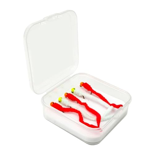 QSTDGVPW 5X Squirmy Worm Fly Fishing Köder mit Tragetasche Lebensechter Tragbarer Outdoor mit Haken Fliegenfischen für, Mischfarbe QSTDGVPW 5X Squirmy Worm Fly Fishing Köder mit Tragetasche Lebensechter Tragbarer Outdoor mit Haken Fliegenfischen für, Mischfarbe von QSTDGVPW
