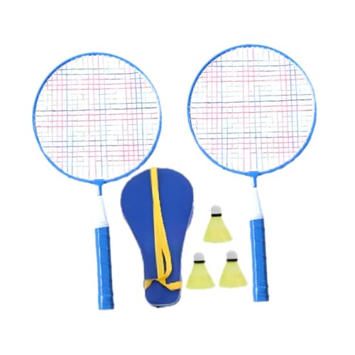 QSTDGVPW Badminton Tennis Set für Kinder, Badmintonschläger, Interaktives Spielzeug für Eltern Und Kinder, Tennisschläger Zum Spielen, Blau von QSTDGVPW