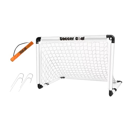 QSTDGVPW Kinder Fußballtraining Tor mit Tragetasche Und Einsätzen für, Weiß 60x45x45cm von QSTDGVPW