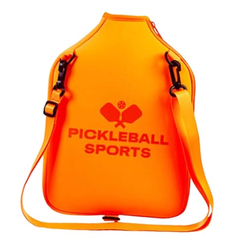 QSTDGVPW Pickleball Paddelhalter mit Verstellbarem Riemen für Outdoor Sportarten, Orange von QSTDGVPW