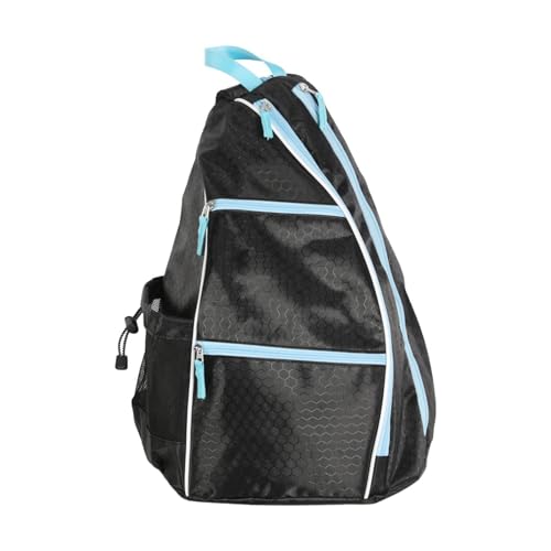 QSTDGVPW Pickleball-Schläger-Rucksack, Umhängetasche mit Mehreren Taschen, wasserdicht, Racketball-Schultertasche, Hülle für Wasserflasche von QSTDGVPW