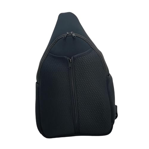 QSTDGVPW Pickleball-Tasche, tragbare Mehrzweck-Tennistasche, Schultertasche, Paddeltasche, Schwarz von QSTDGVPW