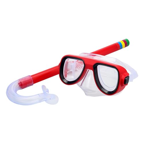 QSTDGVPW Schnorchelset für Kinder Vision Maske Und Schnorchel, Rot QSTDGVPW Schnorchelset für Kinder Vision Maske Und Schnorchel, Rot von QSTDGVPW