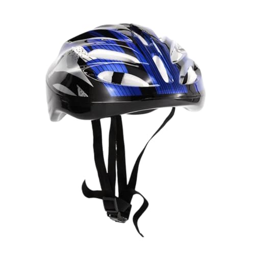 QSTDGVPW Skateboard Helm, Rollschuhhelm, Atmungsaktiver, Stoßdämpfender Fahrradhelm, Fahrradhelm Zum Radfahren, Reiten, Radfahren, Blau von QSTDGVPW