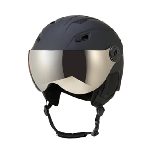 QSTDGVPW Skihelm mit Integriertem Visier für Schneesportanpassungen, Schwarz, L QSTDGVPW Skihelm mit Integriertem Visier für Schneesportanpassungen, Schwarz, L von QSTDGVPW