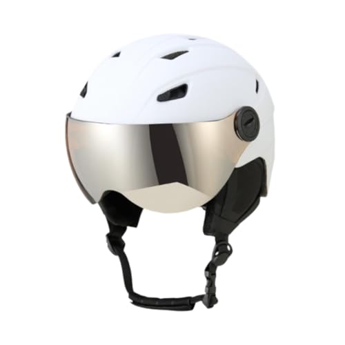 QSTDGVPW Skihelm mit Integriertem Visier für Schneesportanpassungen, Weiß, M QSTDGVPW Skihelm mit Integriertem Visier für Schneesportanpassungen, Weiß, M von QSTDGVPW